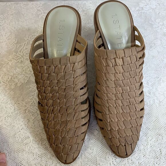 $5 ADD ON ITEM/1State Licha Mules Nubuck Leather Heels - Picture 4 of 10